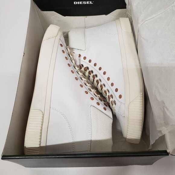 Diesel Women's S-MUSTAVE MC W Sneaker in White - Size 9.5 - Picture 7 of 9
